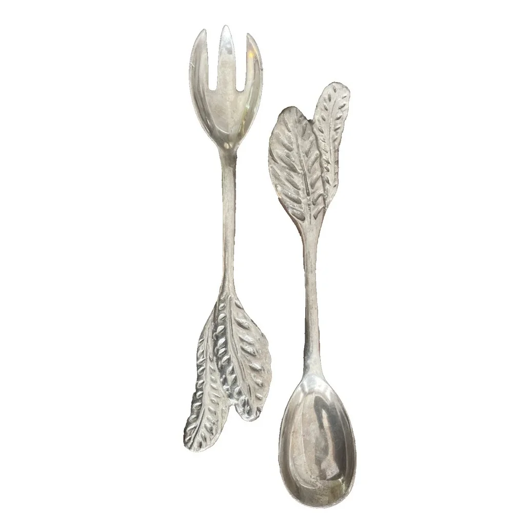 Vintage Golan Designs Salad Server Set Aluminum Lg Size 15